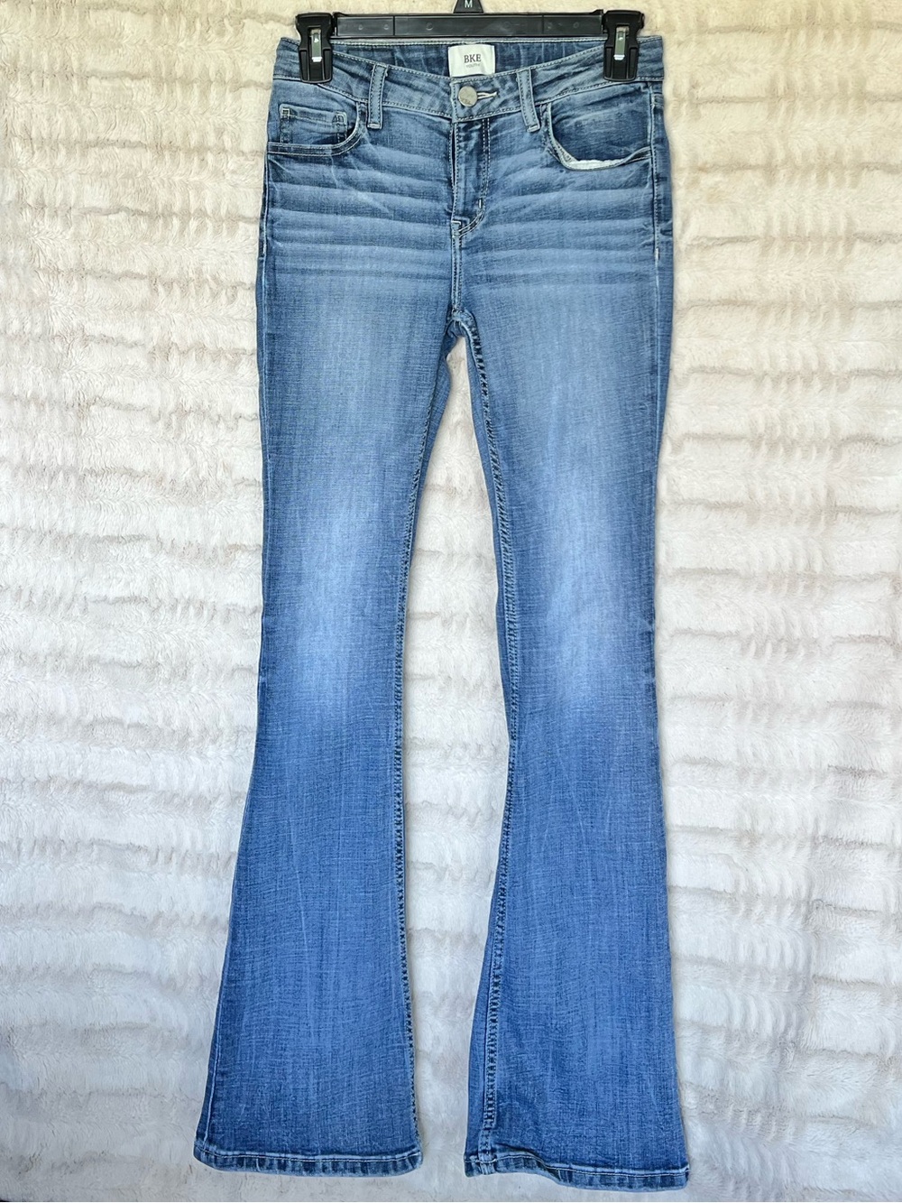 BKE Girls Light Blue Long Boot Cut Jeans